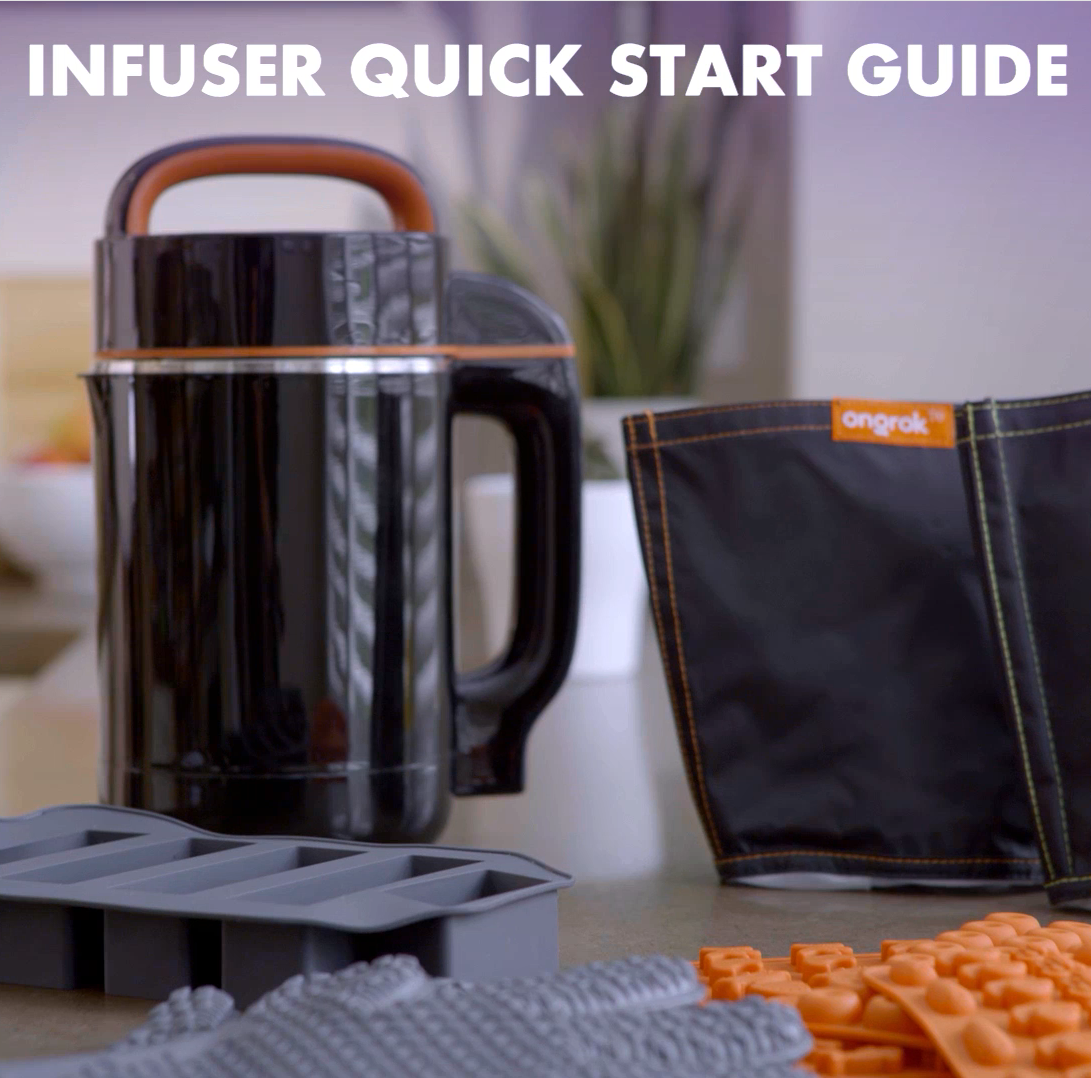Black infuser mug with accessories on a table, featuring 'ongrok' brand.