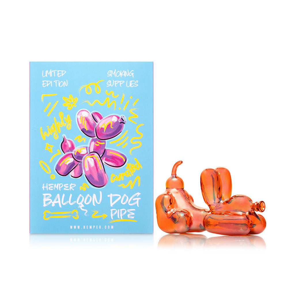 Glass • Balloon Dog Hand Pipe • Hemper