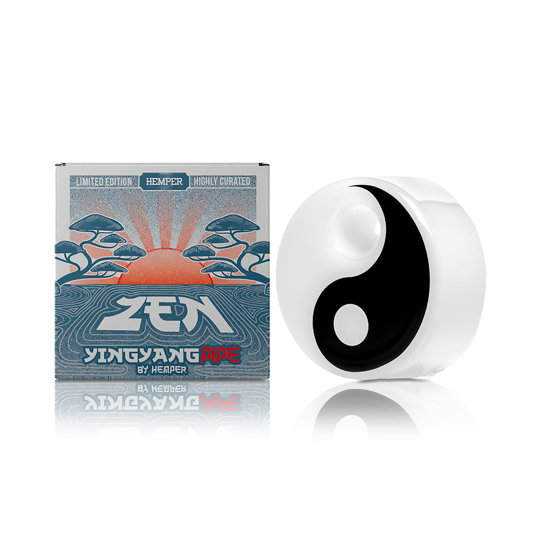 Glass • Yin-Yang Hand Pipe • Hemper