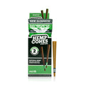 Hemp cones packaging with green and black design on a white background (2pk)