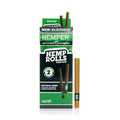 Hemp rolls packaging with green and white design on a white background 2pk