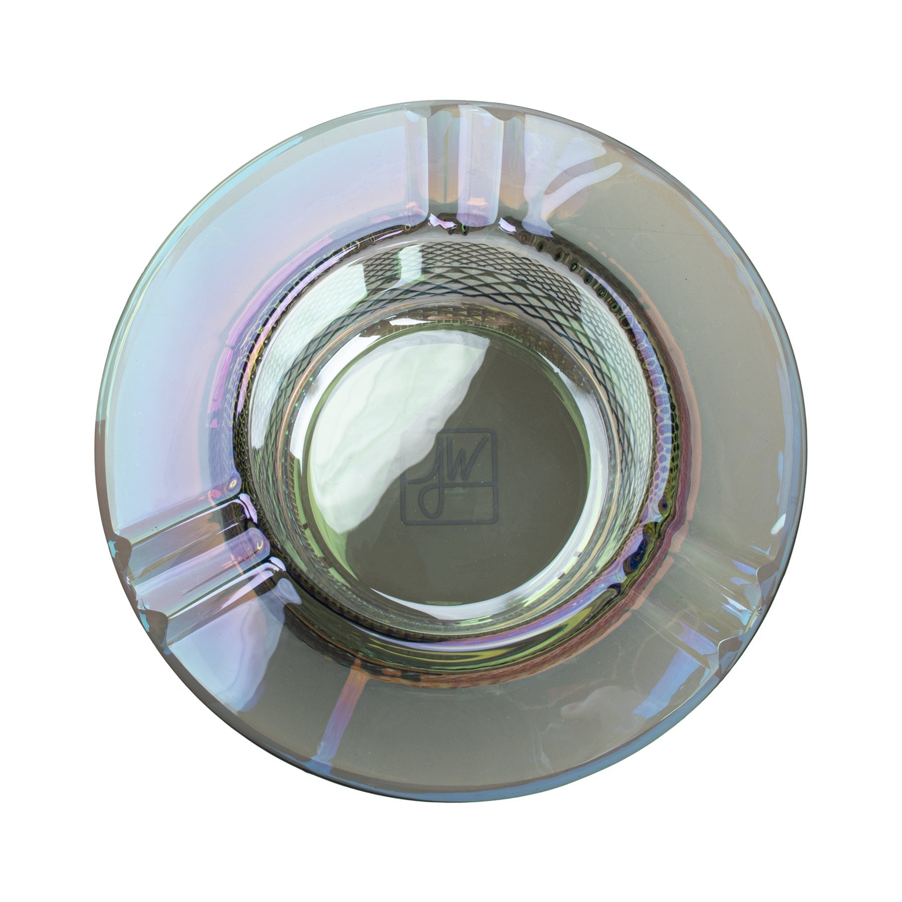 top view of glass ashtray