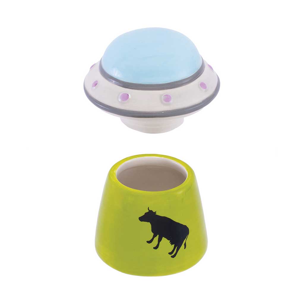 UFO Cow Stash Jar • Ceramic