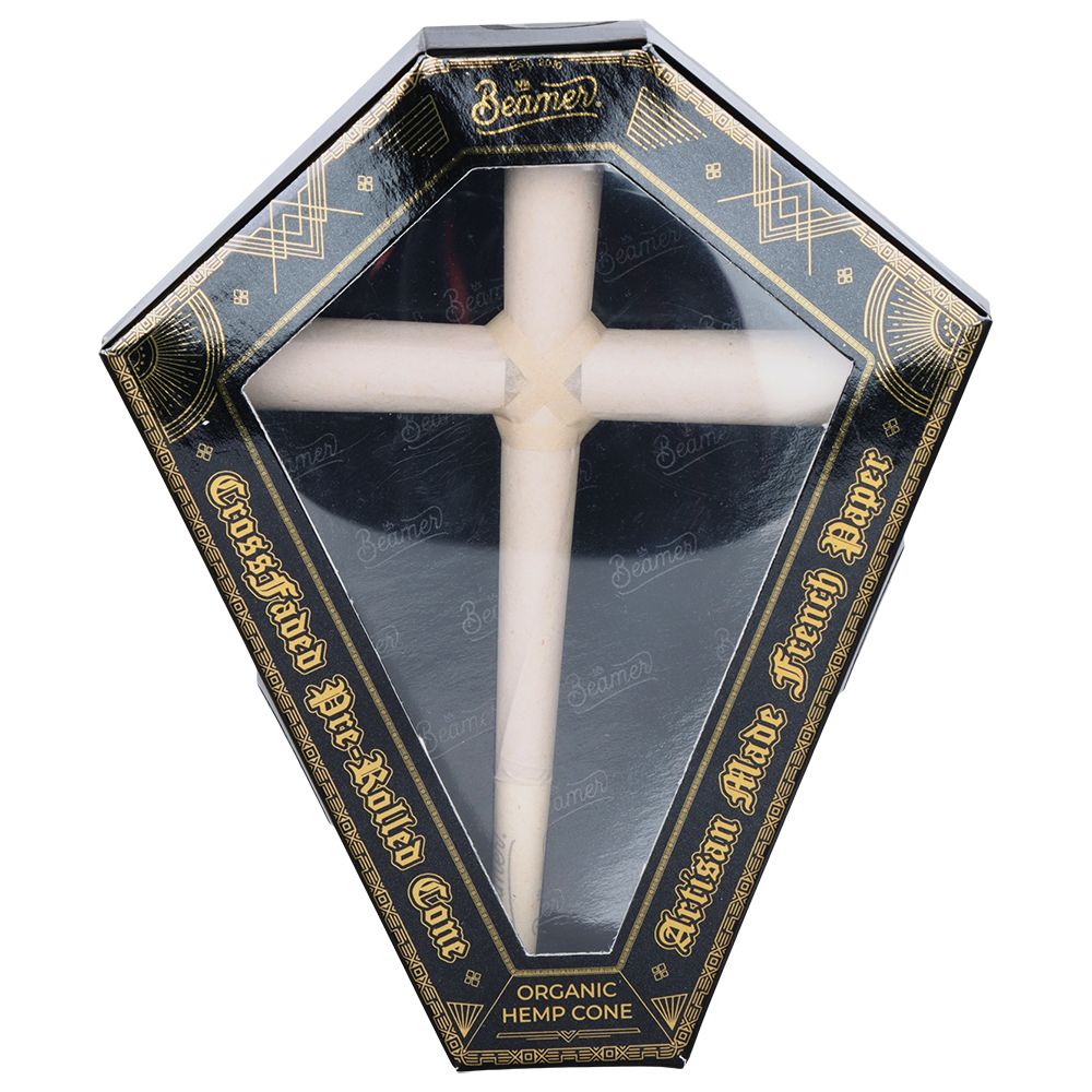 Organic Hemp Pre-Rolled Cross-Shaped Cone • Display • Case of 8 • $10.00 per pack