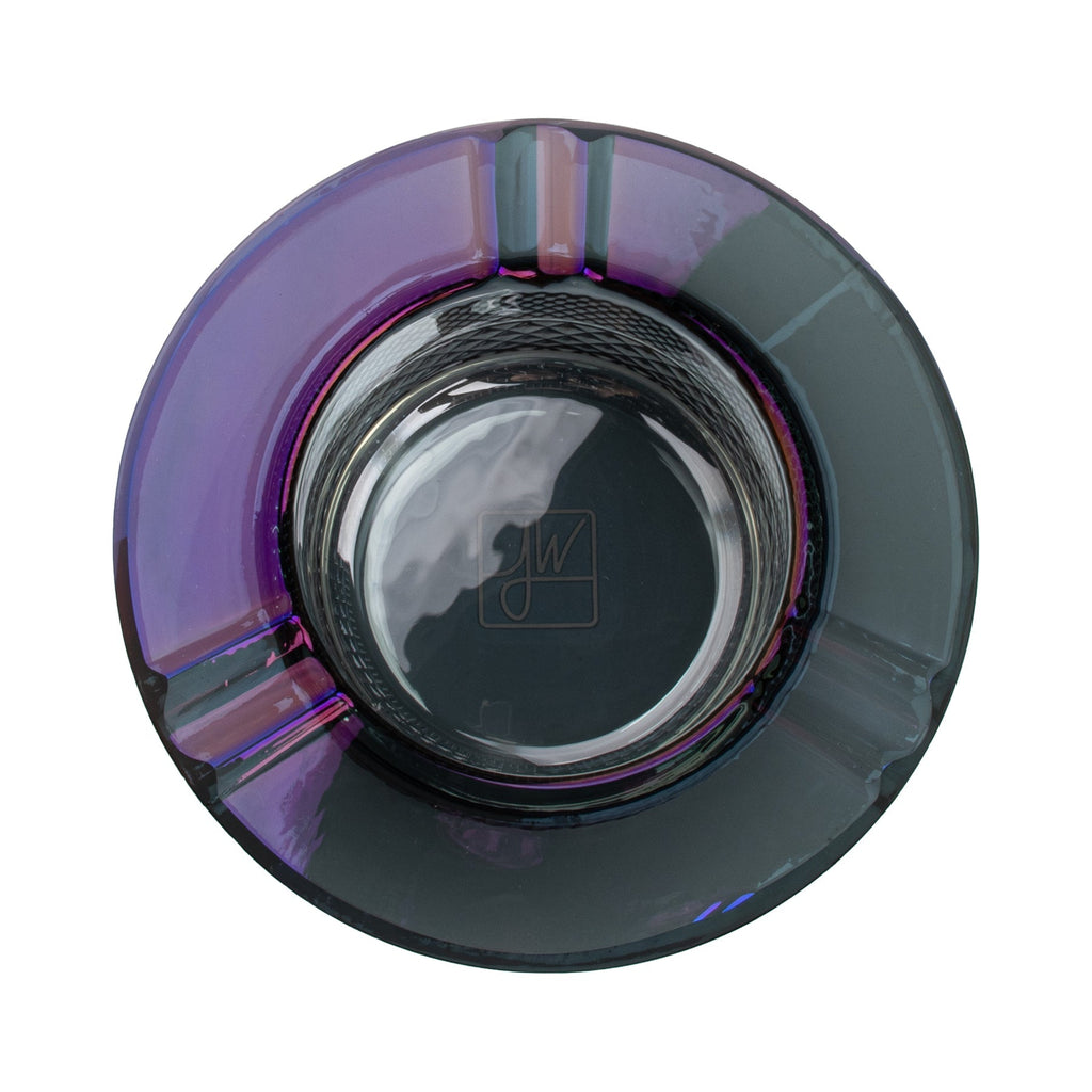 Top view of ashtray with 3 indentions 