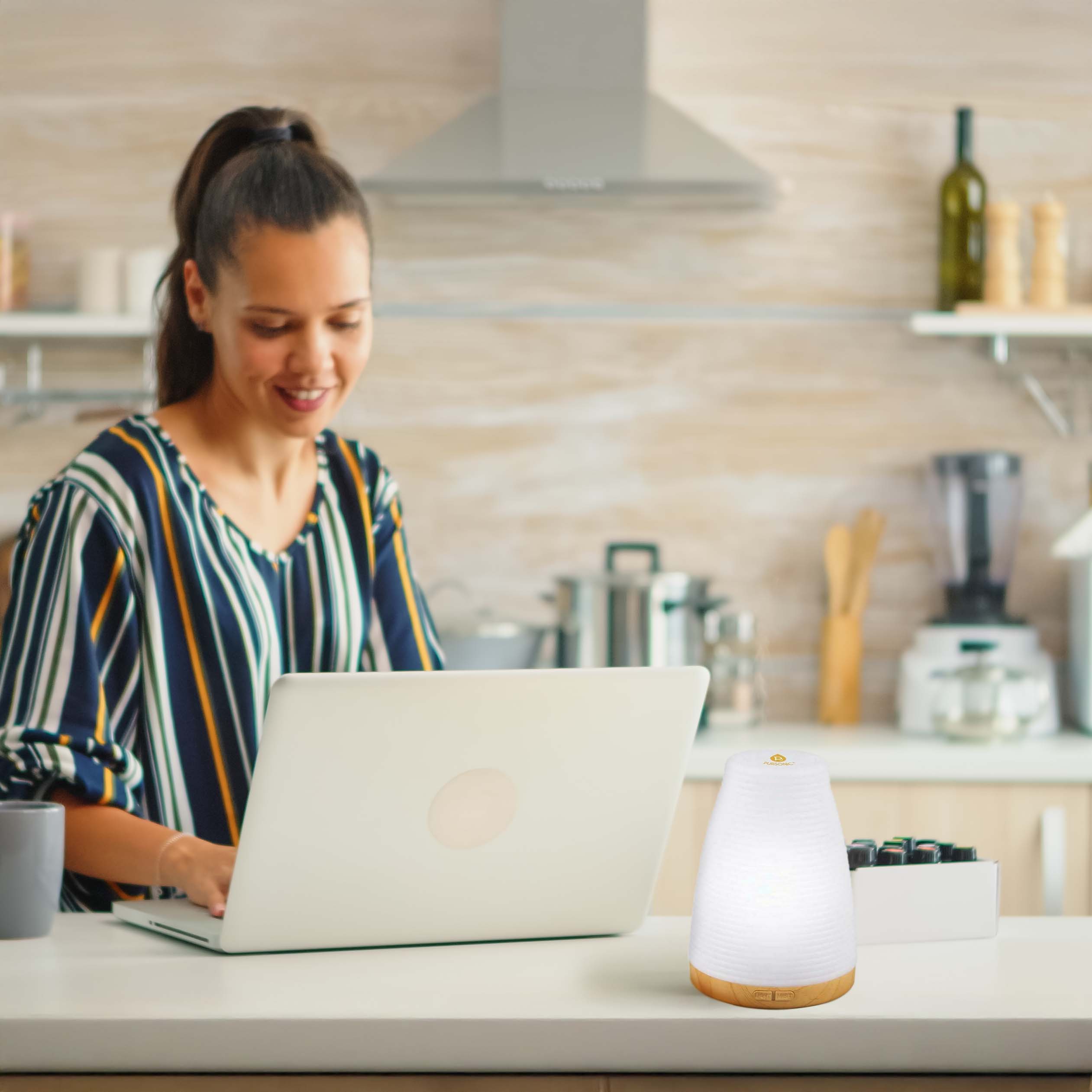Designed for Atmosphere
Built for moments of reset, focus, and relaxation.

Soft LED lighting and a steady mist work together to create a calm, immersive environment—whether you're starting your day or winding down.

📦 DETAILS

• 🌬️ Ultrasonic diffusion for a fine, even mist
• 💧 Helps add moisture to dry air
• 🌿 Designed for use with essential oils
• 🔌 USB-powered for portability and ease
• 🔇 Quiet operation for uninterrupted use
• 💡 Color-changing LED ambient light
• ⚙️ Two mist settings with auto s
