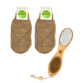 A dual-step care set designed to support your routine with balanced exfoliation and targeted foot care.

Combining natural sisal fibers with a multi-surface bamboo tool, this set brings together gentle texture and more focused smoothing—creating a simple, effective system for everyday use.

✨ EXPERIENCE

Designed for Reset
Built for those who value consistency and a more intentional approach to care.

From full-body exfoliation to more detailed foot care, each element is designed to help you maintain a clea