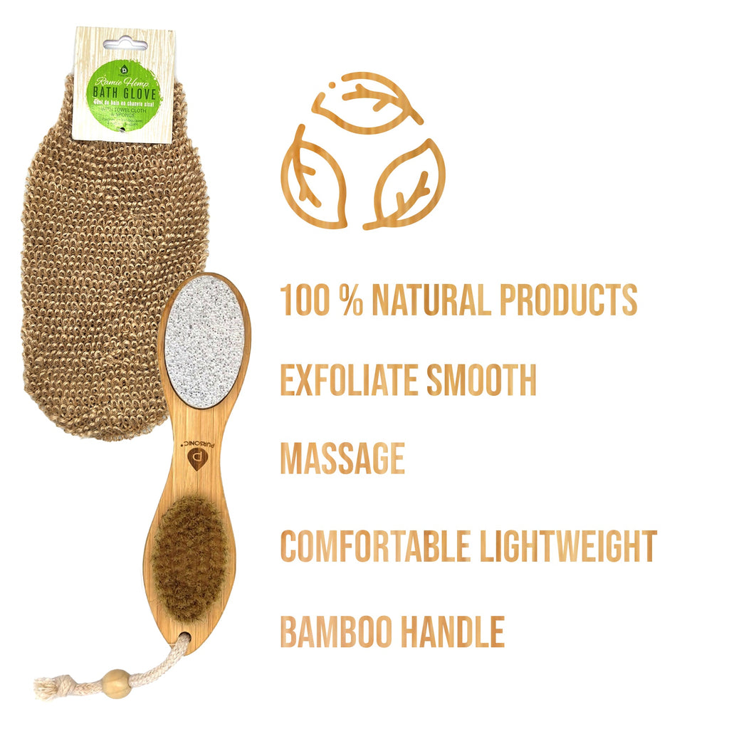 A dual-step care set designed to support your routine with balanced exfoliation and targeted foot care.

Combining natural sisal fibers with a multi-surface bamboo tool, this set brings together gentle texture and more focused smoothing—creating a simple, effective system for everyday use.

✨ EXPERIENCE

Designed for Reset
Built for those who value consistency and a more intentional approach to care.

From full-body exfoliation to more detailed foot care, each element is designed to help you maintain a clea