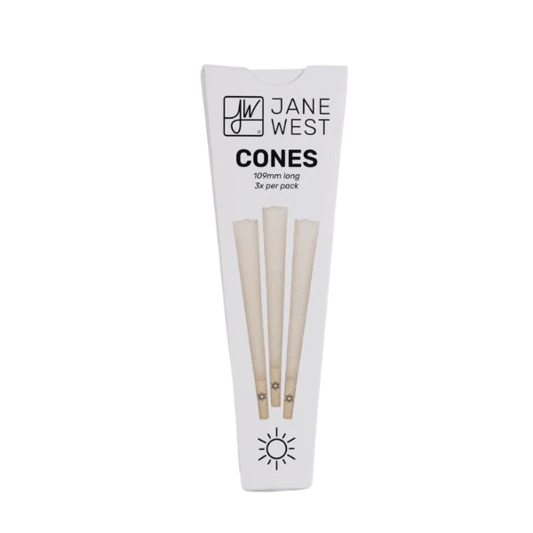 Pack of Jane West cones on a white background 3pk cones