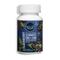 Bottle of Wyld CBD CBN Elderberry Gummies on a white background