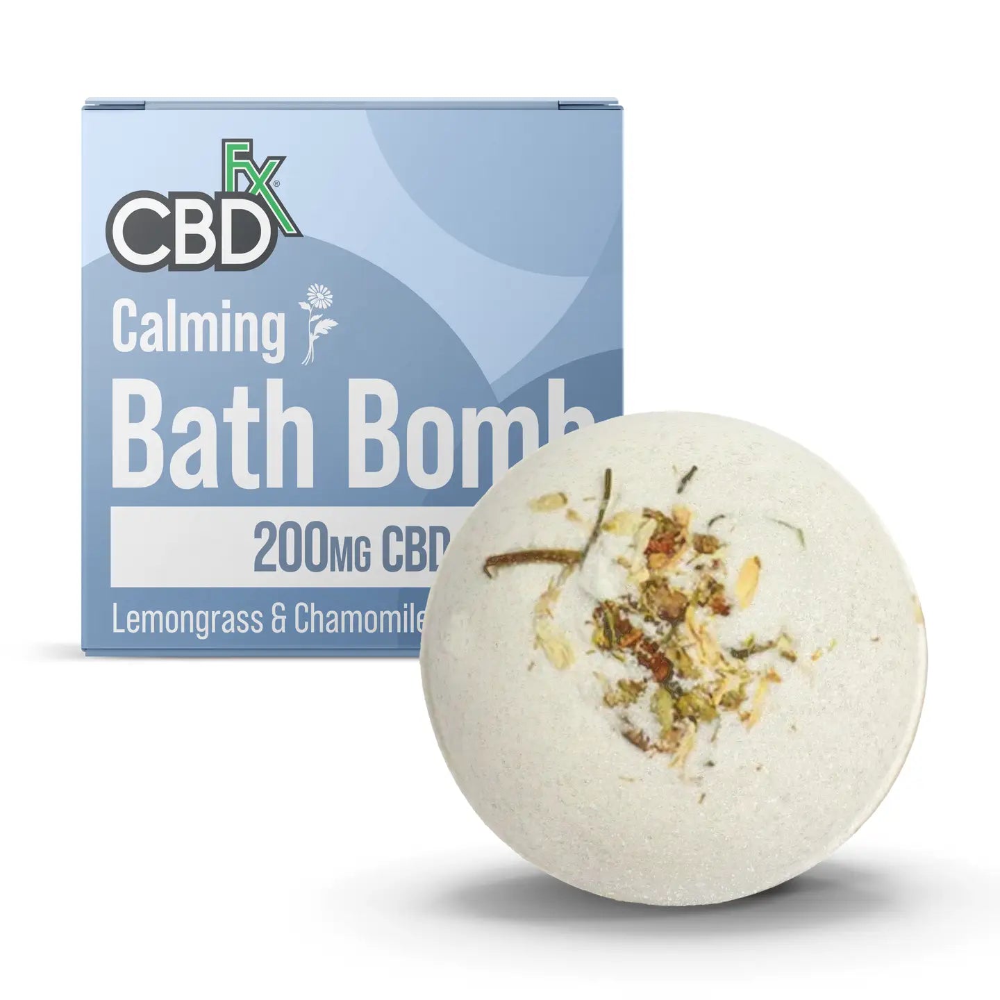 CBD Calming Bath Bomb (200mg) • Lemongrass Chamomile • Case of 24 • $7.99 per pack
