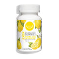 Bottle of Lemon CBD Gummies on a white background
