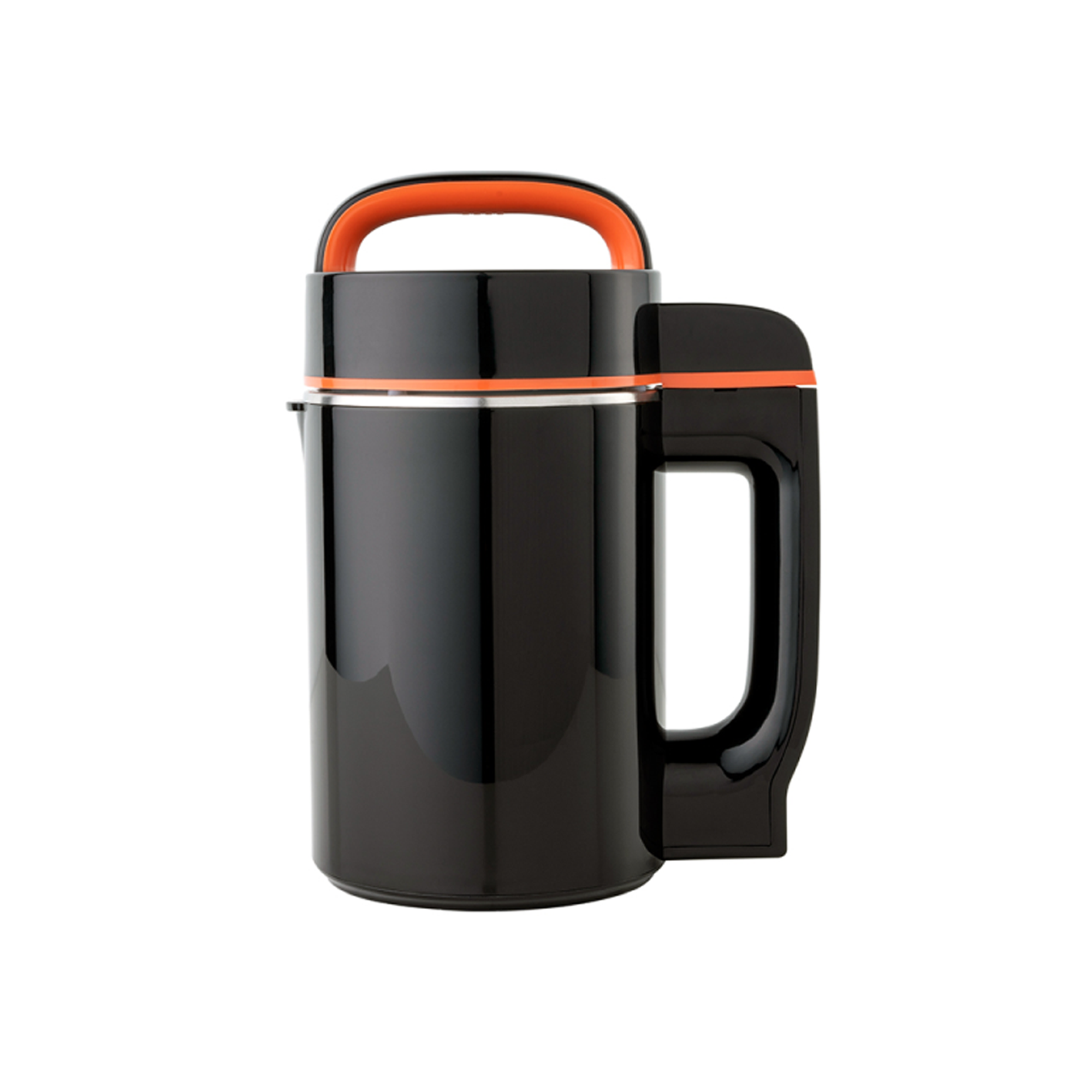 Black and orange kitchen blender on a white background