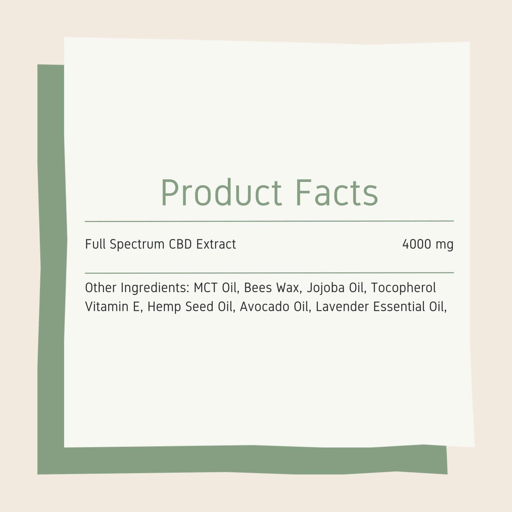 CBD Balm (4,000mg) • Full Spectrum • Case of 5 • $35 per pack
