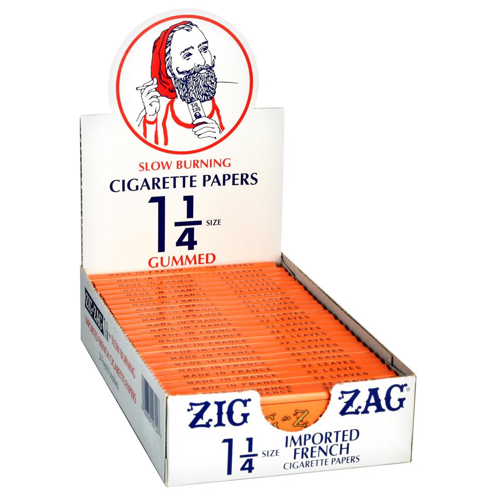 Zig Zag Orange Rolling Papers • 1 1/4 Inch • Display • Case of 24 • $3.52 per pack