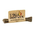 I-Tal Hempwick hemp rope with a label on a white background