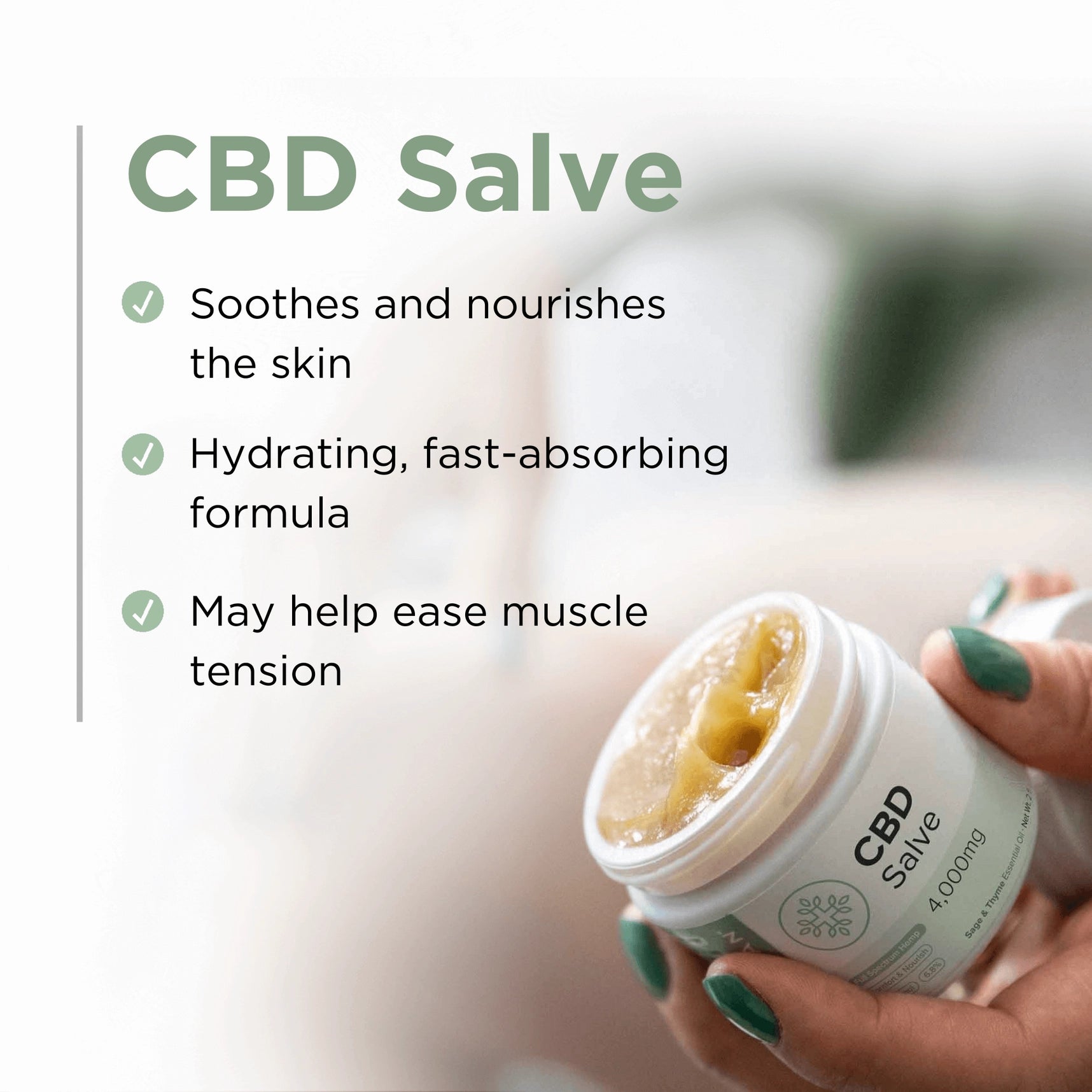 CBD Salve (4,000mg) • Full Spectrum • Case of 5 • $35 per pack